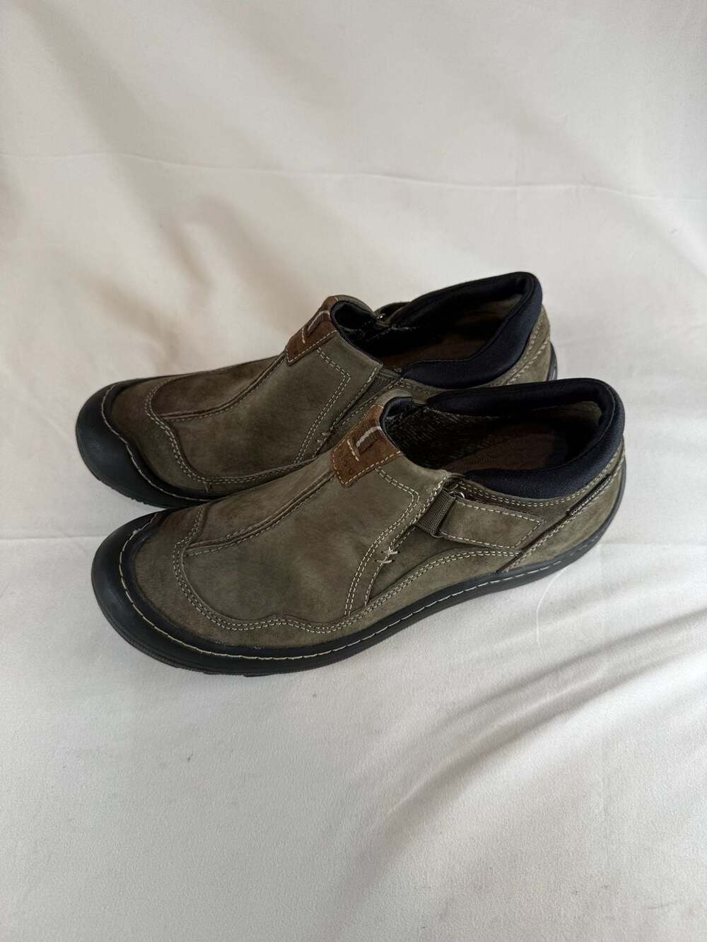 Privo by Clarks Men’s Slip-On Casual Shoes Brown Suede Size 8 utilitarian waterp